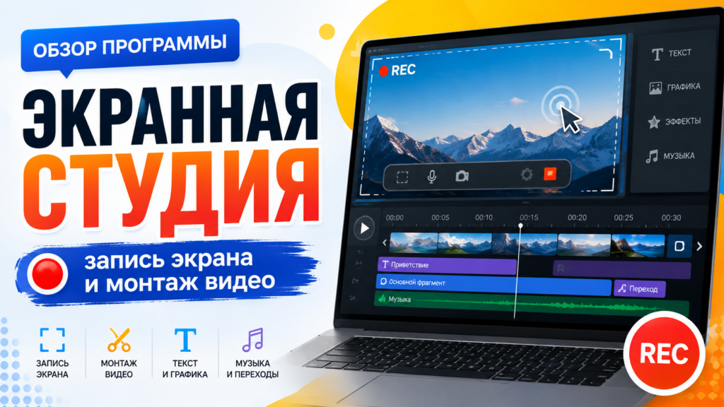 Экранная Студия: обзор программы для записи видео с экрана и монтажа